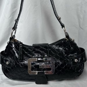 Vintage Black Snakeskin Guess Bag